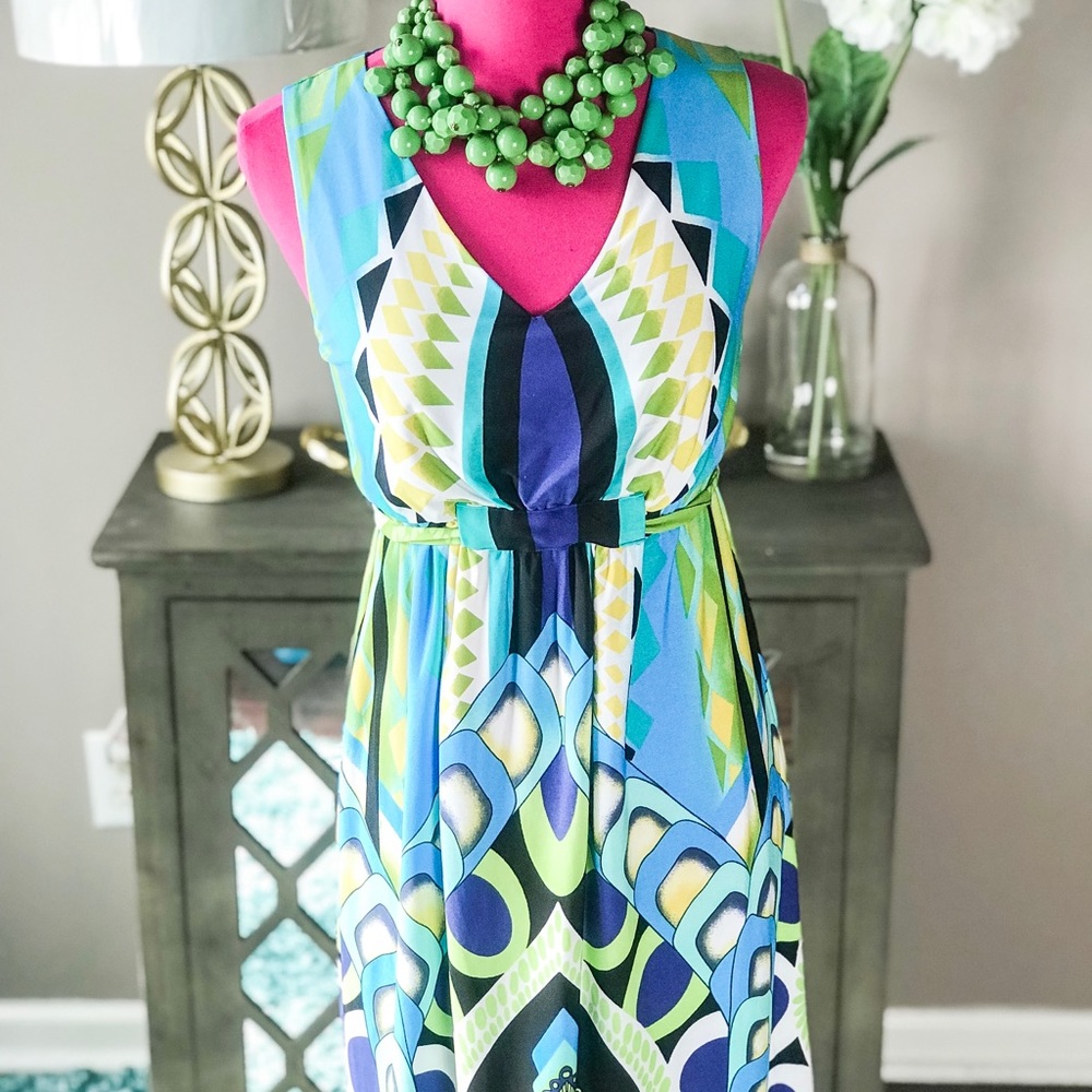 Coloful Fenn Wright Manson Knee Length Dress SZ6